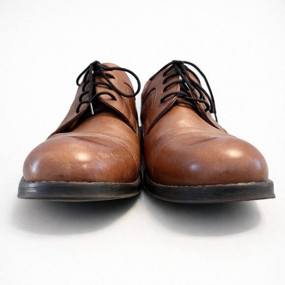 Stafford Cap Toe Oxford Dress Shoes Mens 10 Brown Leather Lace Up Classic main image 7